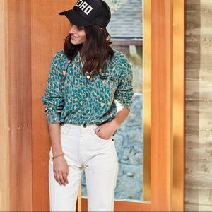 Clare V neon jag sweatshirt S